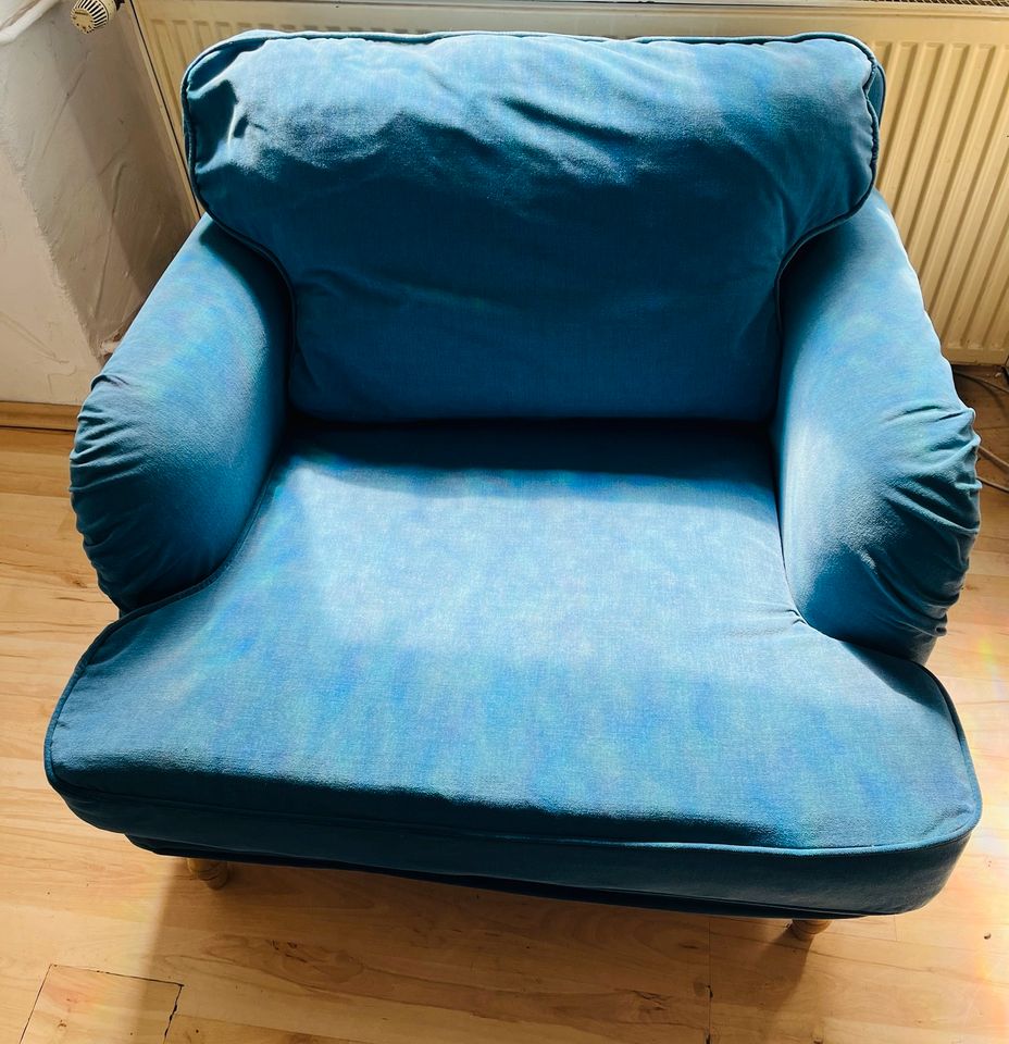 Couch + Sessel Ikea türkis in Großrosseln