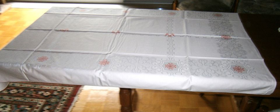 Tischdecke Decke rosa irisette 155 cm x 100 cm Baumwolle in Lichtenau
