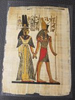 Altes Originalbild Papyrus Ägypten Goldmalerei Zertifikat Baden-Württemberg - Bempflingen Vorschau