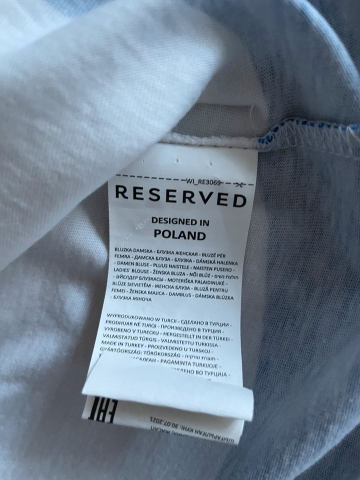 Reserved Shirt Langarmshirt gestreift weiß blau Gr.L in Hannover