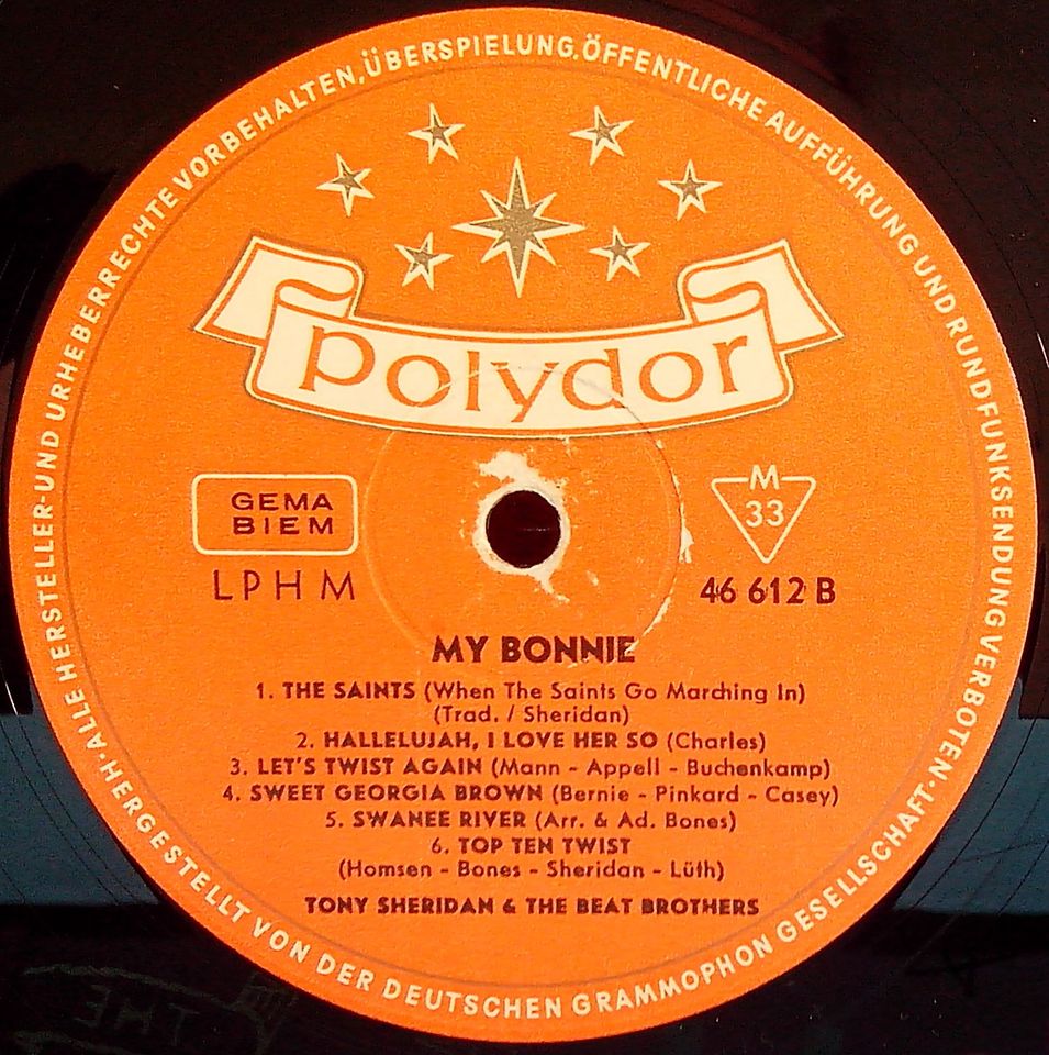 Vinyl Tony Sheridan &The Beat Brothers My Bonnie 1962 ohne Cover in Berlin