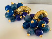 traumhafte Vintage Ohrringe Ohrclips blaue Lapislazuli Perlen Frankfurt am Main - Bergen-Enkheim Vorschau