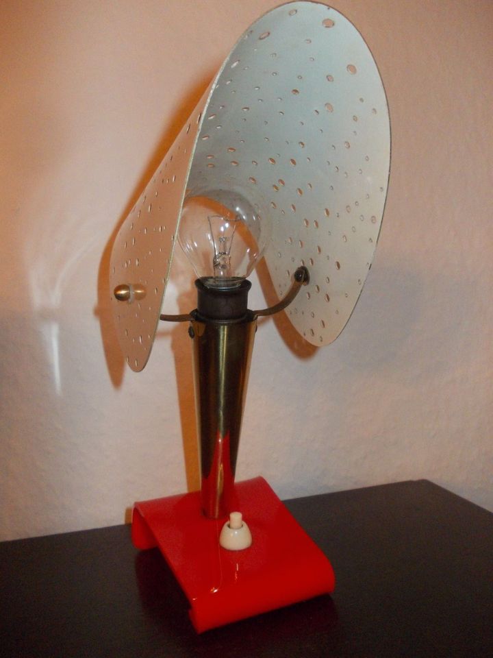 Vintage Tischlampe, 50er Jahre, Lochblech Design, Ernest Igl in Hannover