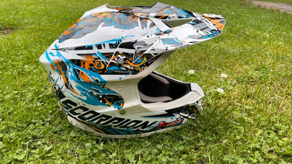 Motocross Helm Scorbion EXO Gr.56/S Kndrr MX Dirt Bike Enduro in Ebersdorf