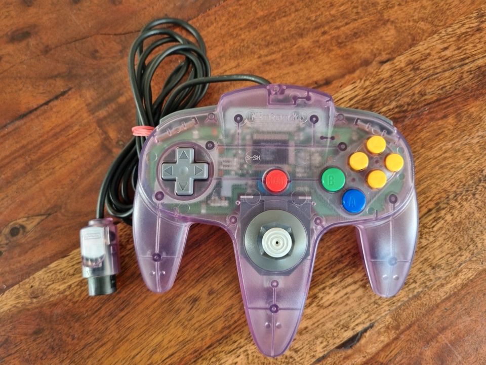 Controller Atomic Purple komplett gereinigt N64 Nintendo 64 in Apfeldorf