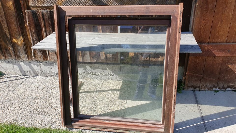 2 Isolierglas-Fenster aus Meranti, 110 x 120cm in Meitingen
