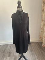 Kleid Jacke L XL 42 Schwarz Strickerei Jersey Elegant Strassstein Nürnberg (Mittelfr) - Südstadt Vorschau