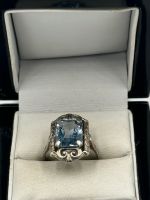 Jugendstil Ring mit Himmel blauen Topas Silber 835 Berlin - Spandau Vorschau