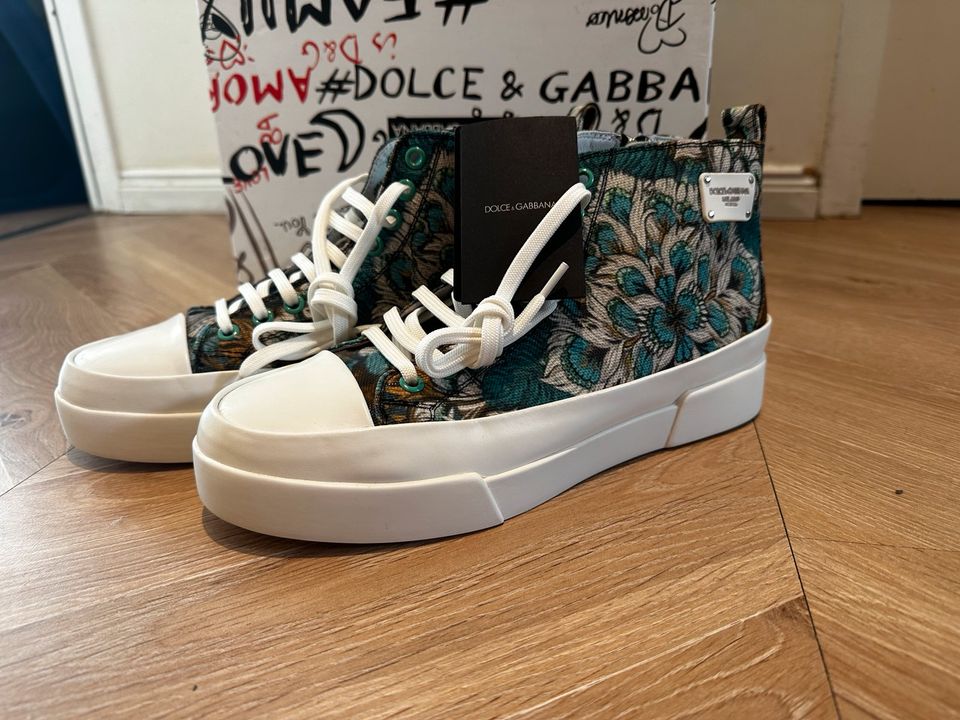 Dolce & Gabbana WHITE ‘Portofino’ high-top Sneakers Neu in Berlin