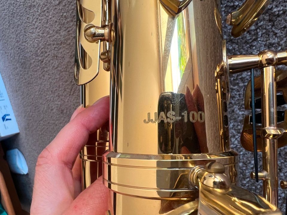 Alto Saxophone alt JJ-Music AS 100 Goldlack in Neidlingen
