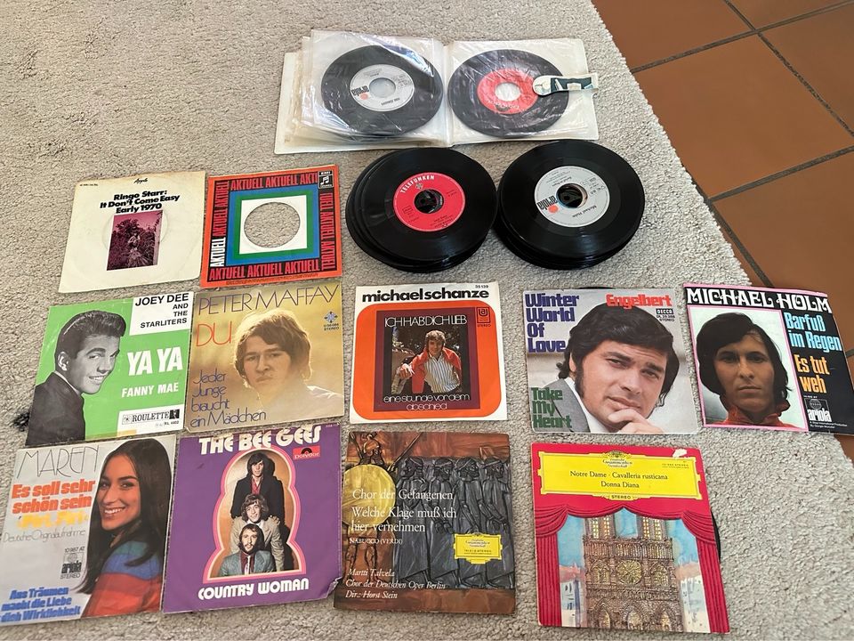 Single Schallplatten ca. 50 St. Schlager Klassik Beat in Dohren (Nordheide)