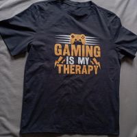 Herren "Gaming is my therapy" T-Shirt Videospiele Dunkelgrau (XL) Bayern - Schweinfurt Vorschau