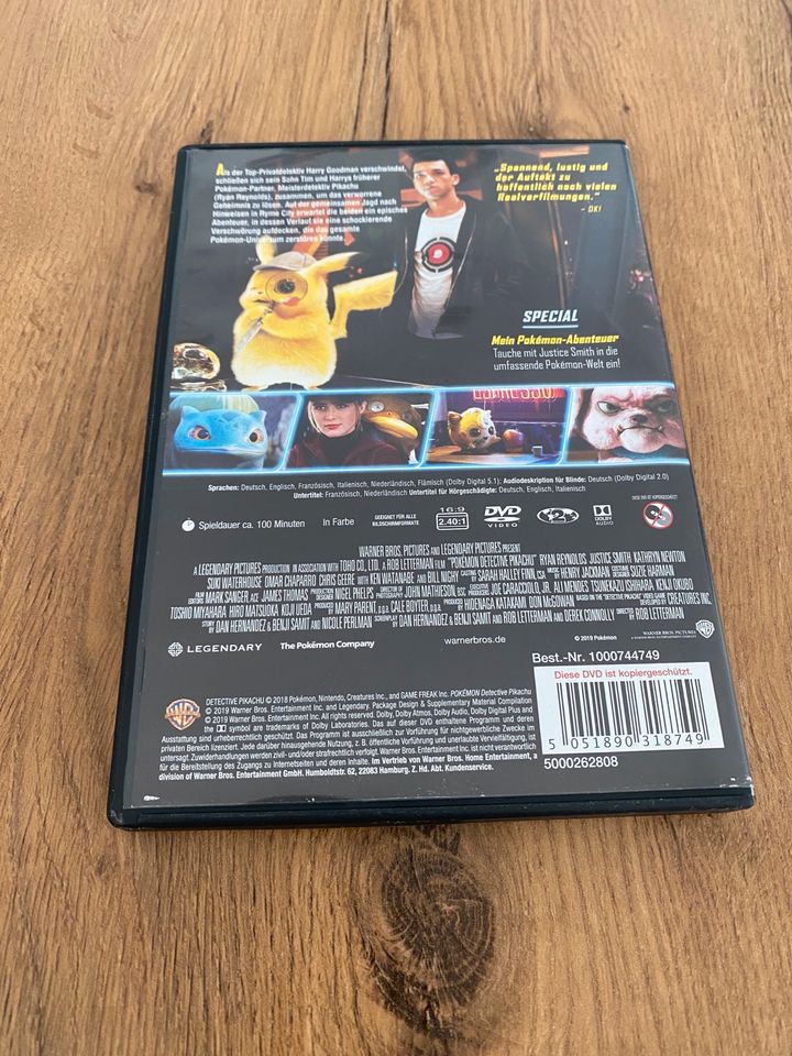Pokemon Meisterdetektiv Pikachu DVD in Deggendorf