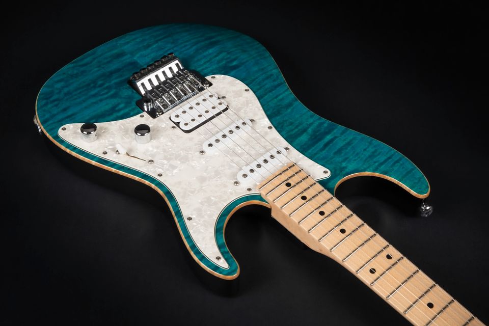 2013 Suhr Standard Pro J-Select HSS Floyd Rose Bahama Blue Quilt in Niebüll