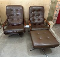 Vintage Drehsessel Sessel Loungesessel Mann 70er Französisch Frankfurt am Main - Ostend Vorschau