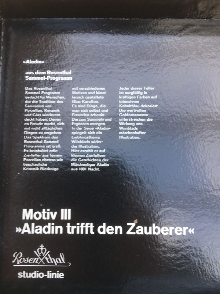 6 x Rosenthal-Sammelteller Serie Aladin, Motiv 2, 3, 4, 5, 7, 12 in Bad Bentheim