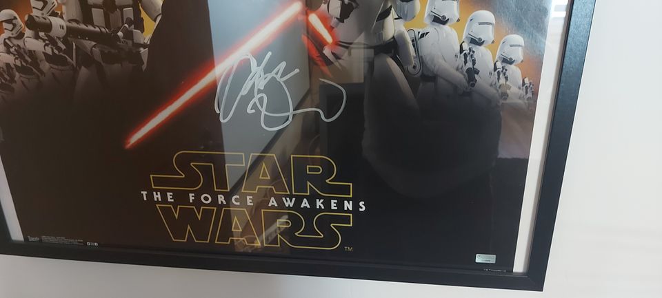 Star Wars Kylo Ren Adam Driver Poster Unterschrieben Autogramm in Uersfeld