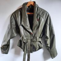 Marc O`Polo kurze Lederjacke 1980er Jahre grün Made Korea Bayern - Kaufbeuren Vorschau