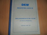 DKW RT 200 - RT250 Ersatzteil-Liste 81 Ausgabe März 1953 Nordrhein-Westfalen - Werdohl Vorschau