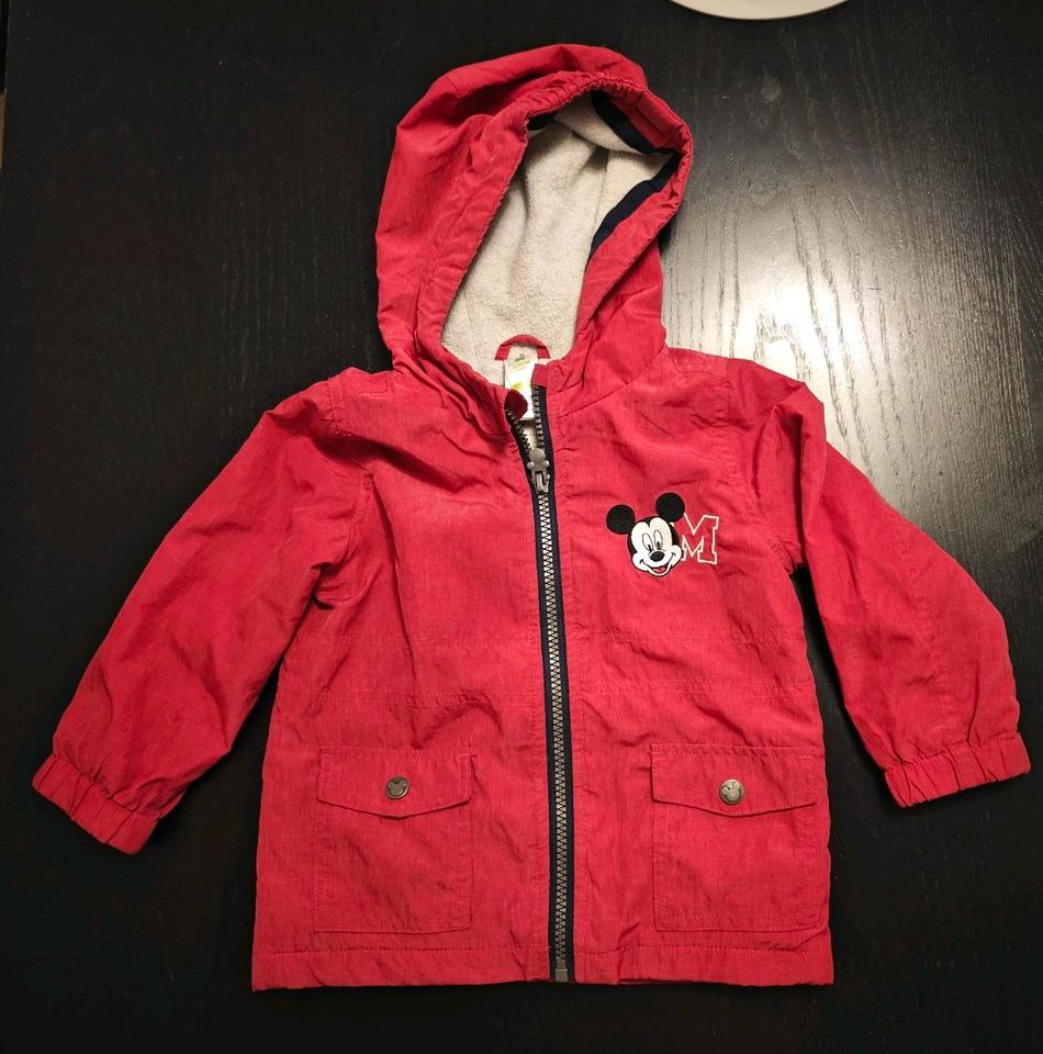 Jacke Übergangsjacke unisex Mickey Maus gr 86 in Lahr (Schwarzwald)