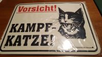 Fun-Schild Vorsicht-Kampfkatze! Thüringen - Schmalkalden Vorschau