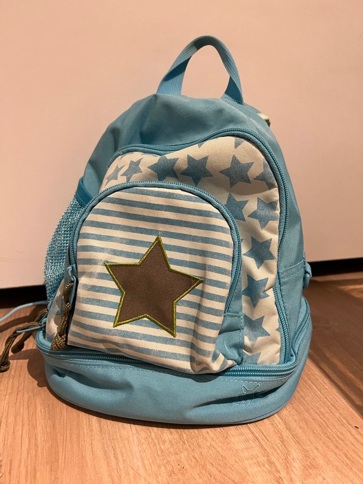 Lässig Kindergartenrucksack hellblau Sterne in Weidenberg