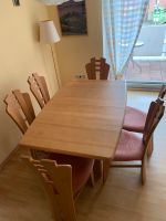 Esszimmer Tisch mit sechs Stühlen in Buche massiv abzugeben Nordrhein-Westfalen - Bad Oeynhausen Vorschau