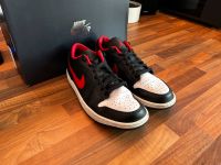 Nike Air Jordan 1 low, Black/Fire red Größe 42,5/9 Berlin - Mahlsdorf Vorschau