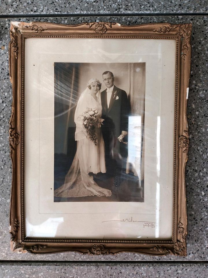 Bild, Foto, Rahmen aus Holz, Vintage, Historismus, Dekoration in Nürnberg (Mittelfr)