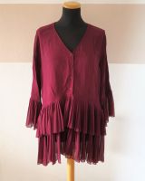 Zara Kleid Long Bluse Tunika Rot Bordeaux Rüschen Volants Plissee Bayern - Zirndorf Vorschau