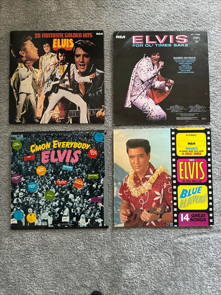 4 Elvis LPs: For ol‘ Times Sake / Blue Hawaii / … in München