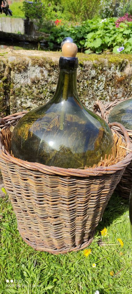 Weinballon Korbflasche Gärflasche Glasflasche Deko Wein machen in Salzhemmendorf