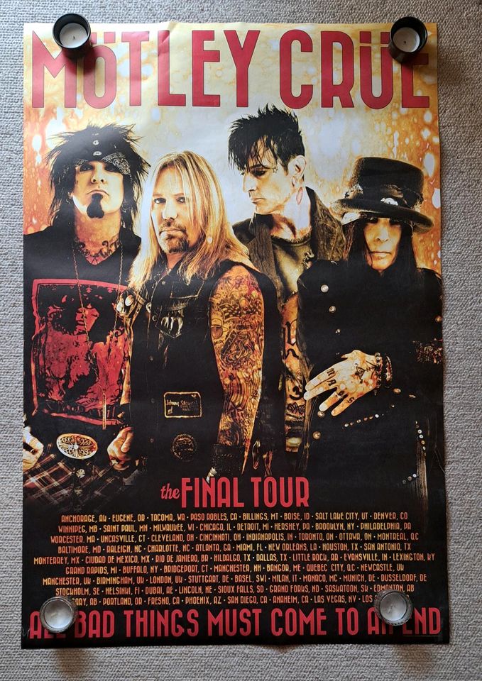 Mötley Crüe Poster ca 91x61cm The final tour in Viernheim