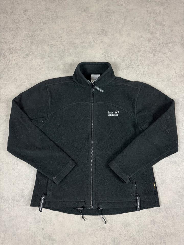 Vintage Jack Wolfskin Fleecejacke Size L/40 Schwarz Grau in Buchen (Odenwald)