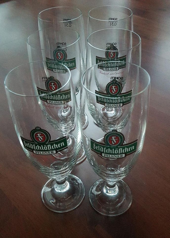 6x original Feldschlößchen Biergläser Biertulpen Sammler in Bremen