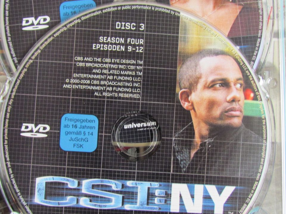 CSI:NY - 3x DVD - Season 4 - Episoden 1-12 in Alfter