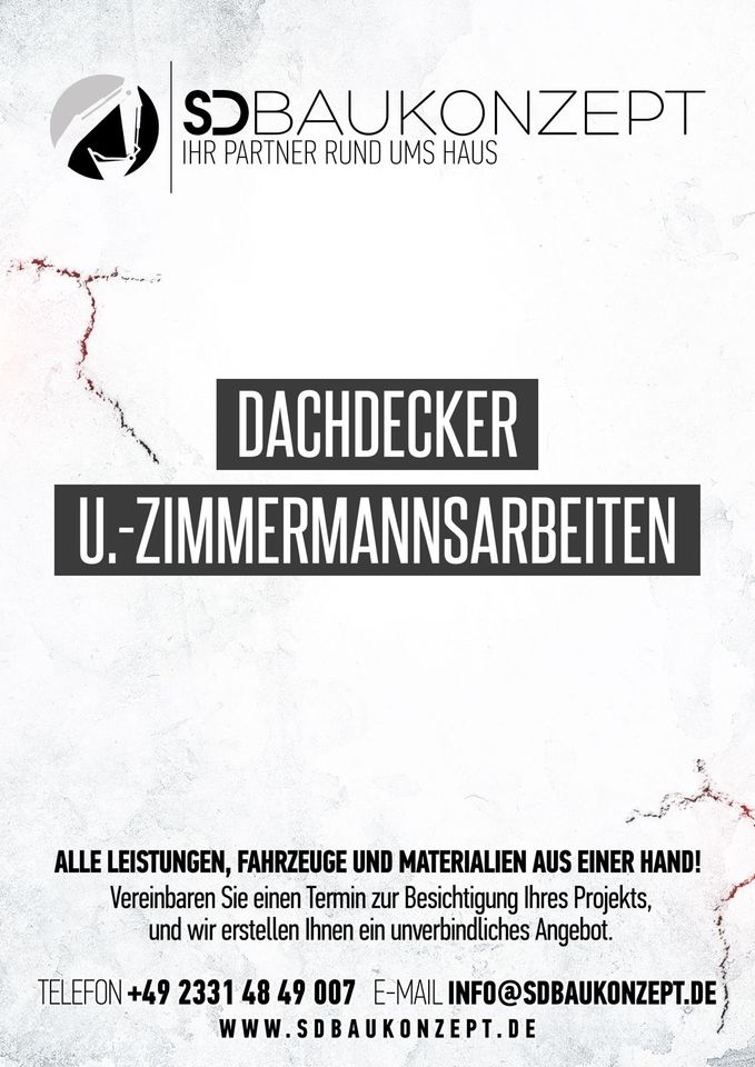 Dachdecker- u. Zimmermannsarbeiten in Hagen