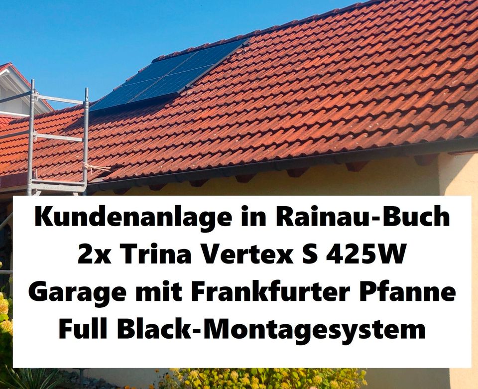 Balkonkraftwerk-Dachmontage-Set  Ziegeldach-Befestigung "black" in Rosenberg