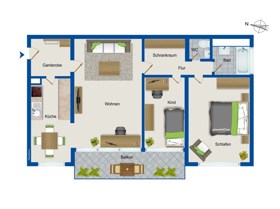 Gute Lage: Schöne 3-Zimmer-Wohnung in Frankfurt-Eckenheim in Frankfurt am Main