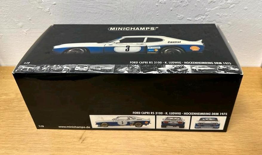 K. Ludwig #3 Ford Capri RS-3100 DRM 1975 Modellauto 1:18 '75 K. Ludwig #3 Ford Capri RS-3100 DRM 1975 Modellauto 1:18 '75