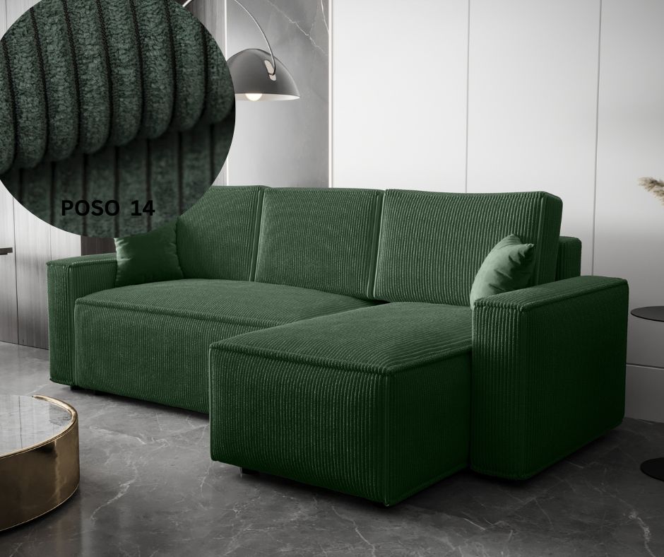 Ecksofa AMRO Schlafsofa Cord Bettkasten modern Sofa Modern in Berlin