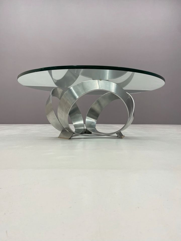 Design Couchtisch Chrom/Glas Knut Hesterberg Ronald Schmitt, 70er in Paderborn