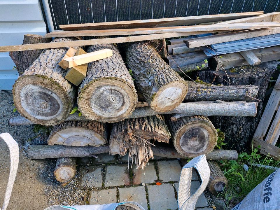 Frisches Brennholz in Otting