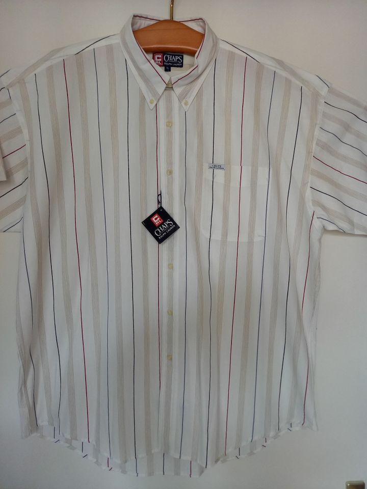 RALPH Lauren CHAPS -Herrenhemd -Gr. 44/45/46-Weiss/gestreift -NEU in Frankfurt am Main