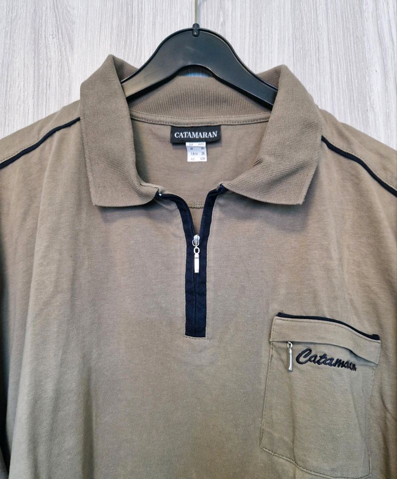 Herren Polo Shirt in Khakigrün Gr 60/62 in Bedburg