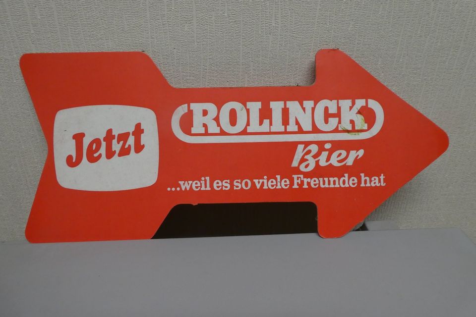 Rolinck Bier Steinfurt Schild Reklame Alex Burgsteinfurt  Werbung in Werpeloh