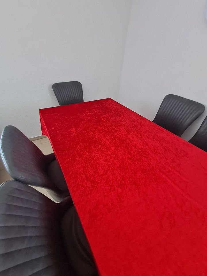 Tischdecke, Tischdecken , Tischdecke Samt Rot, Tischdecken Samt in Burgrieden