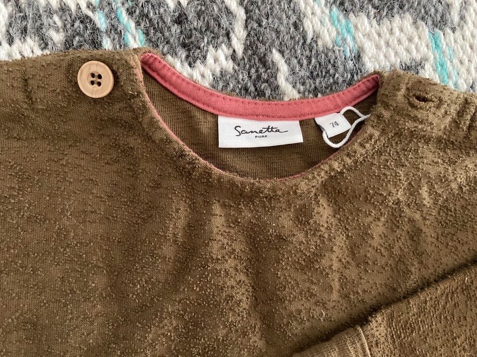 Sanetta pure Pullover Langarmshirt Volants 74 braun Khaki neu in Travenbrück