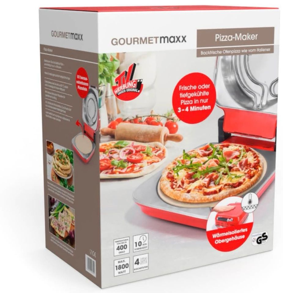 GOURMETmaxx Elektrischer Pizza-Ofen inkl. Pizzastein in Vreden