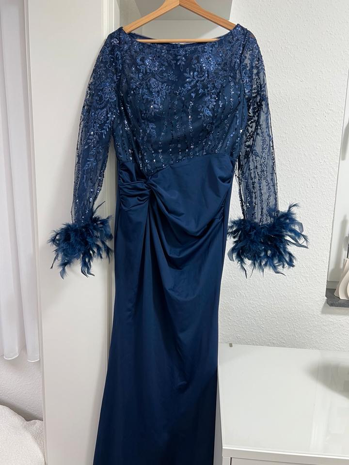 Abendkleid Abiye Elbise Stretch Kleid langarm mit Pailetten in Essen